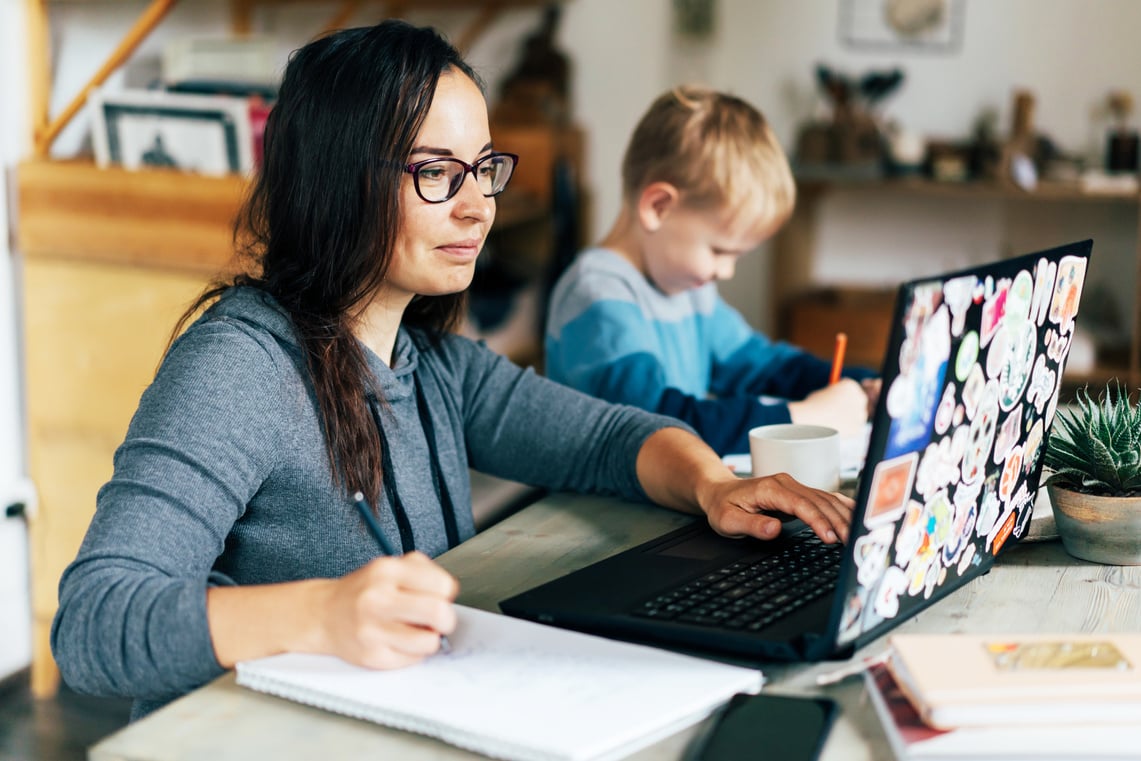 Mom Working from Home